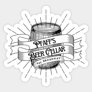 Pfaffs Beer Cellar Vintage Print - Dickinson Series-Inspired Sticker